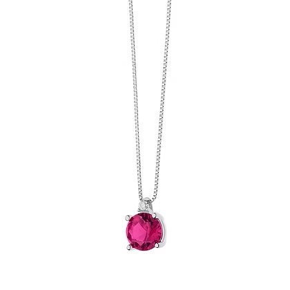 Collana Promesse Donna in Oro bianco Rubino 0.30 Ct PPLGR4 - PPLGR4